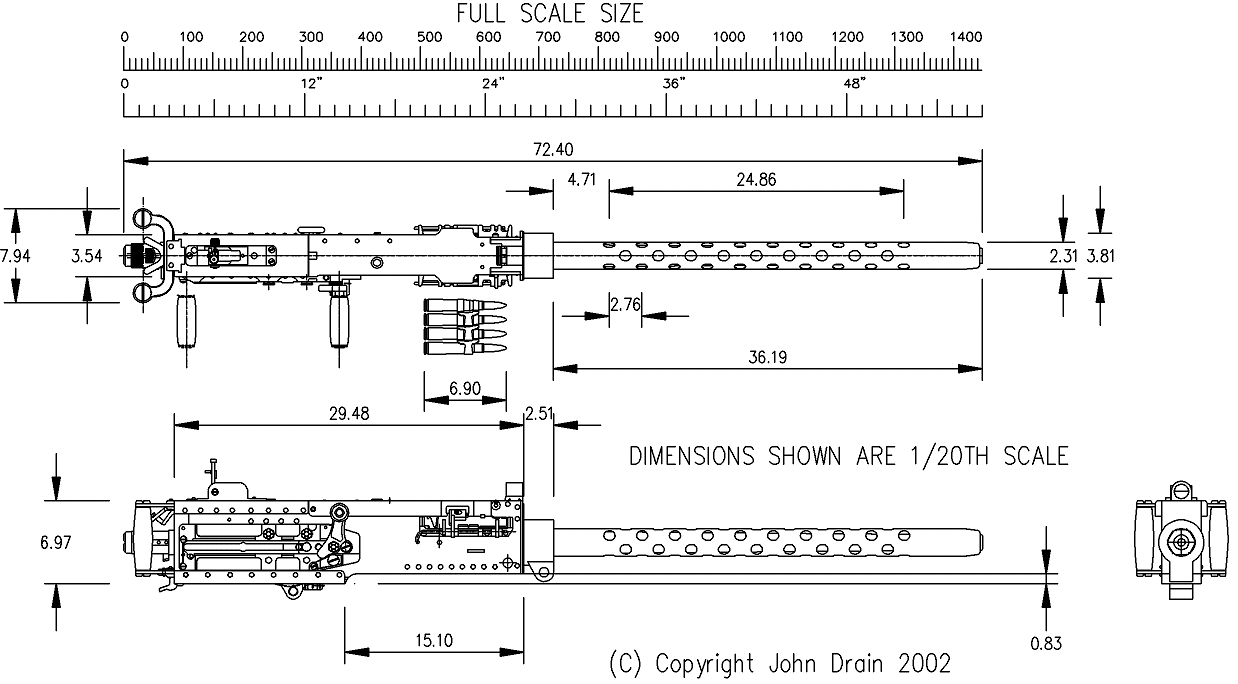 thumbnail image 2 of Master Model AM-32-001 1:32 Scale Browning M2 .50 Cal MG Gun Barrels (12.7mm) 2 of 6
