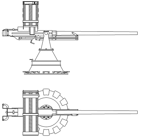 37mm Bofors Canon Side and Top View - PT-Boat.com