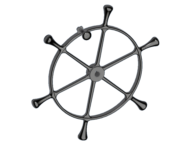 John's Original 2024 Print for the Elco 1/20th Scale Steering Wheel - John Drain's Model PT-Boat Site
