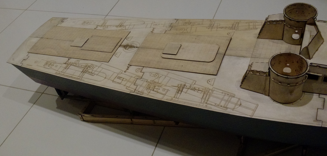 John's Subdeck (aft view) detailing the Torpedo Tubes for the Higgins Deck - John Drain's Model PT-Boat Site
