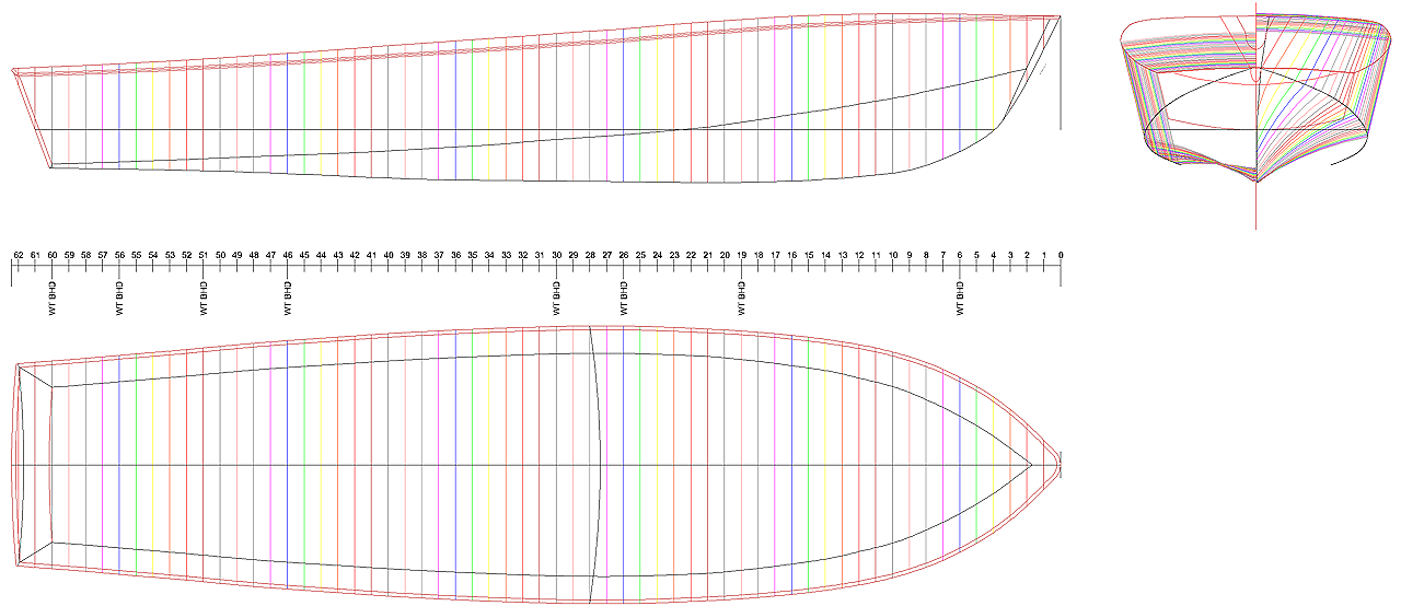 My Hull Line Designs for the Higgins 78 foot (PT71) 1/20th Scale Boat with all 62 Ribs - John Drain's Model Boat Site