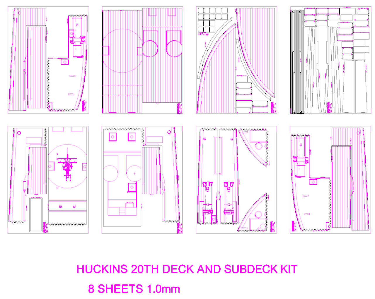 John's First Cut of the Huckins (PT95) Laser Cut Deck Kit - John Drain's Model Boat Site