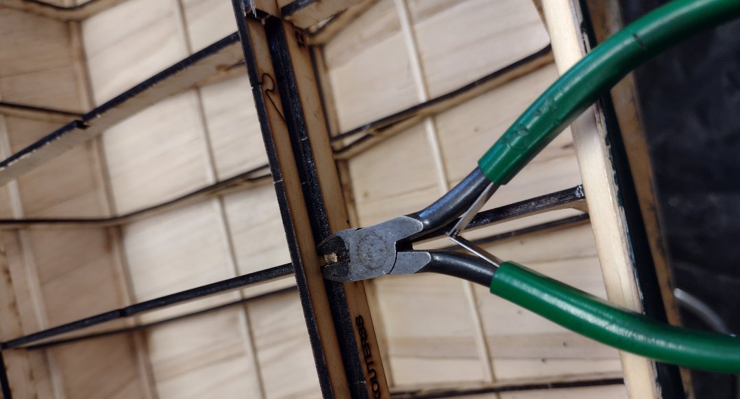 remove from base board and trim up