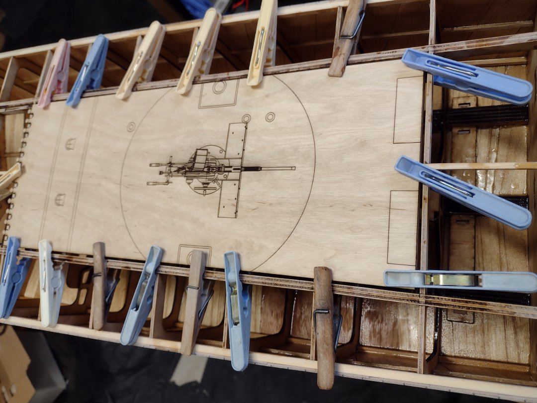 rear hatch subdeck glued on