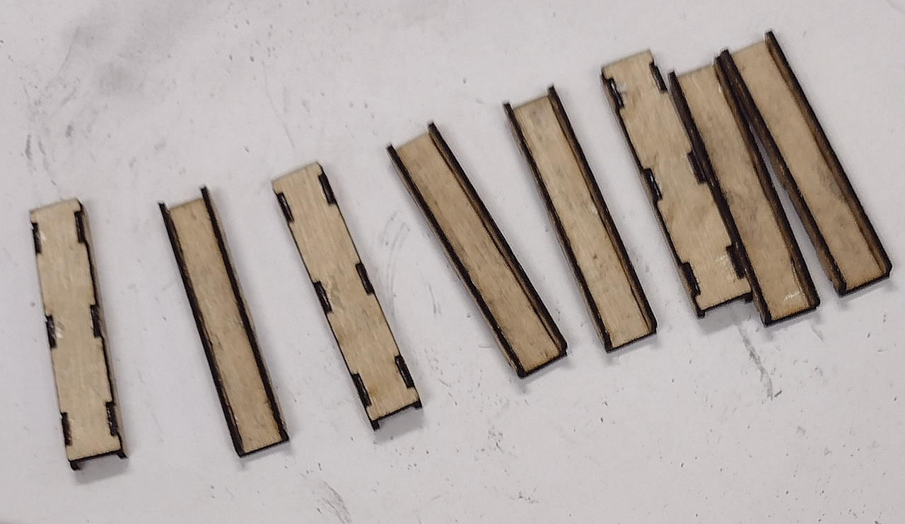 John's elco cradle support5,6 and outrigger parts - John Drain's Model PT-Boat Site