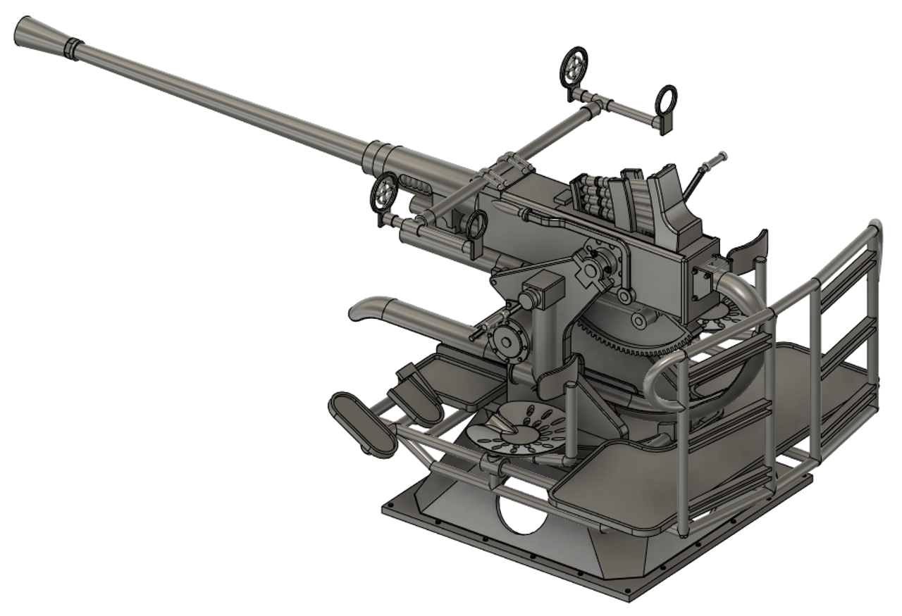 John's Version of the 3D Design of the 40mm 20th Scale Bofors Cannon (1)
