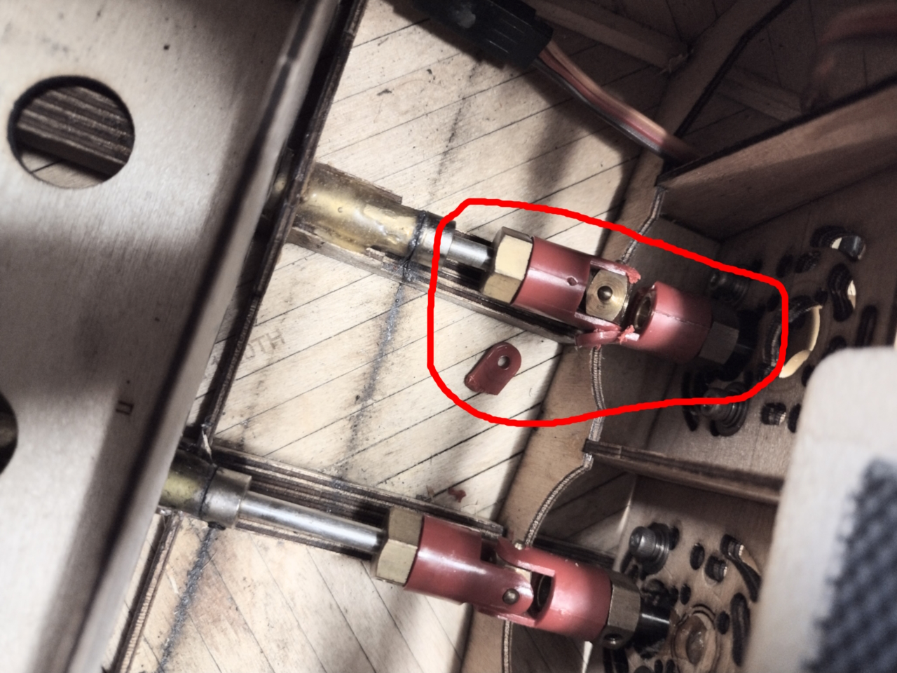 image of the broken universal joint