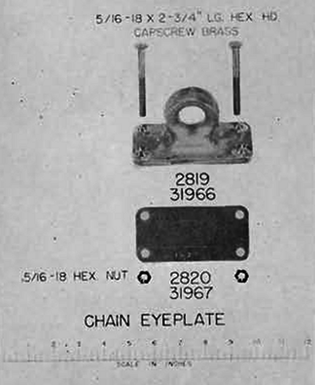 Picture of the Anchor Chain Eyeplate - John Drain's Model PT-Boat Site