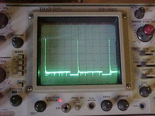 Picture from John's Oscilloscope of the Original Battery - John Drain's Model PT-Boat Site