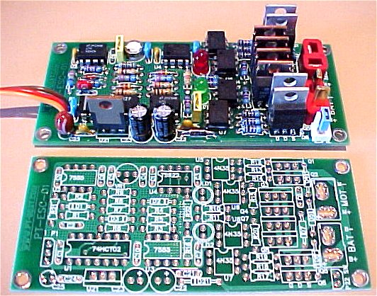 Picture of the Completed Printed Circuit Board of the H Bridge Controller
