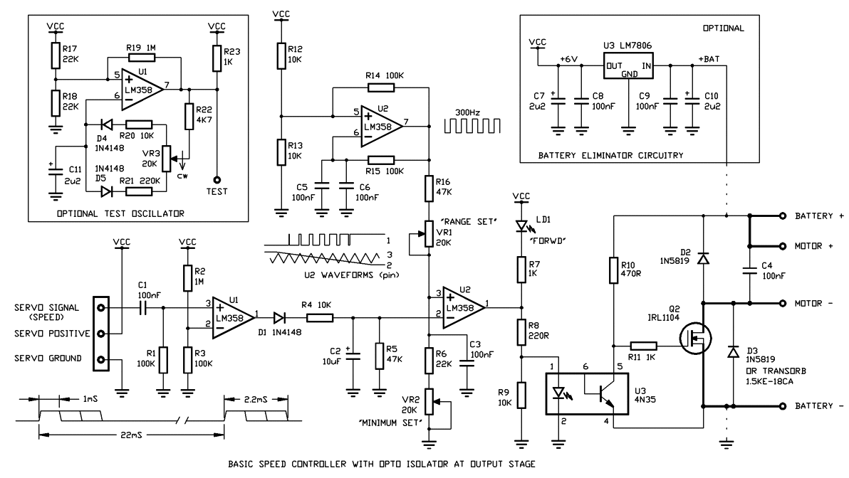 Picture of the first, forward-only Speed Controller