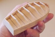 The original balsa version of the dinghy, completed - John Drain's Model PT-Boat Site