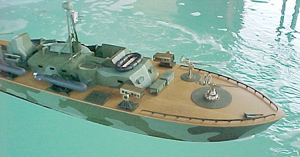 The Original Hull (with Detail), In My Pool, Circa 1998 - John Drain's Model PT-Boat Site