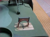 Mast Support - Construction - Positioning the Cross Piece - John Drain's Model PT-Boat Site