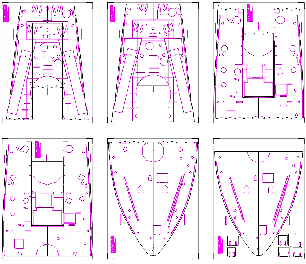 John's 1/20th Scale Vosper Deck Kit - The Rendered Plans - John Drain's Model PT-Boat Site