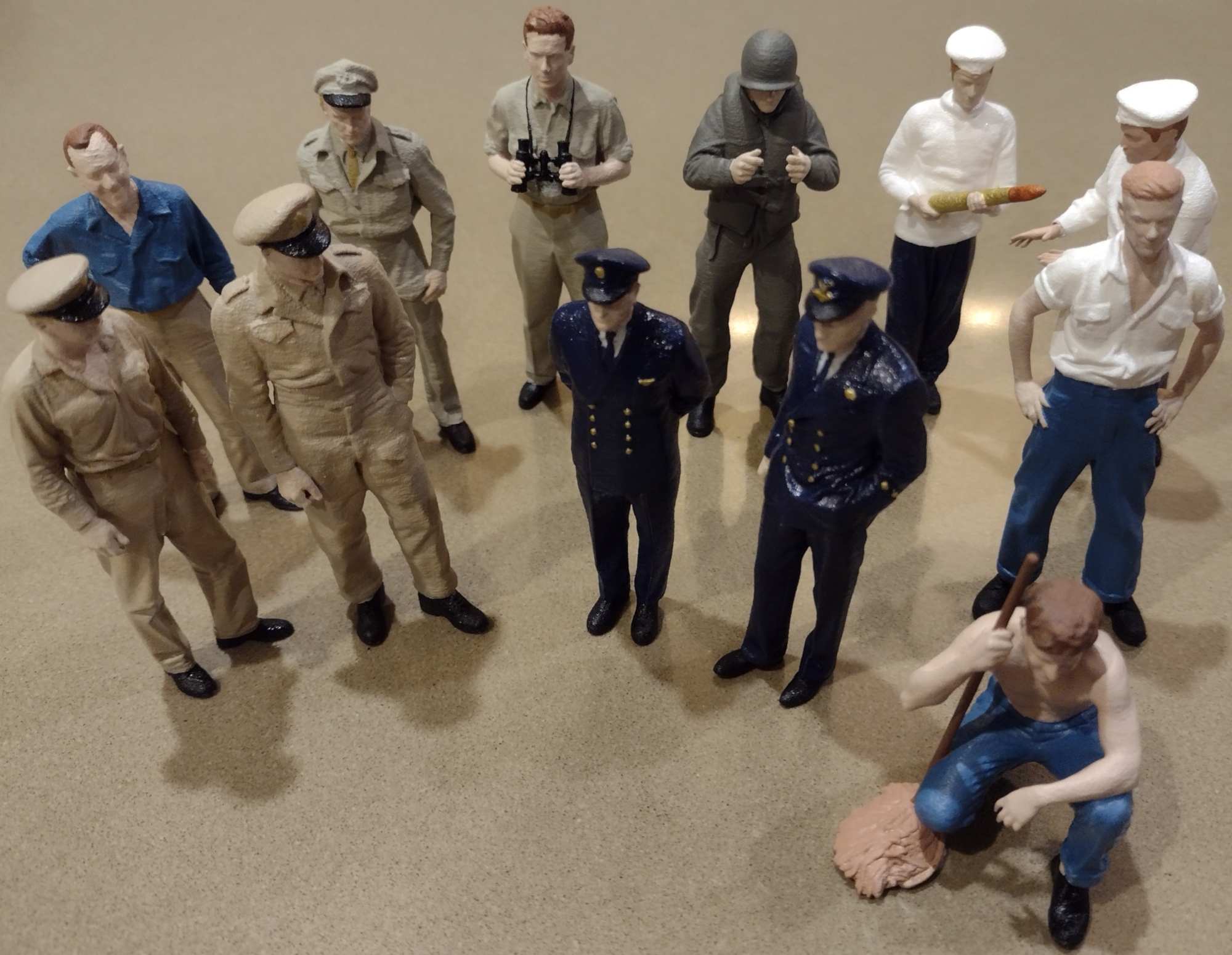John's 3D US and UK crew painted