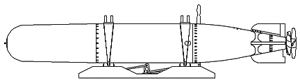 John's example of the front view of his Roll Off Rack Design - Large Size - John Drain's Model PT-Boat Site