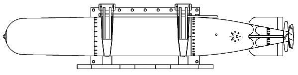 John's example of the top view of his Roll Off Rack Design - Large Size - John Drain's Model PT-Boat Site