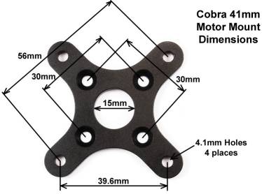 The Cobra 4130 Motor - Mounting Details (with Dimensions)
