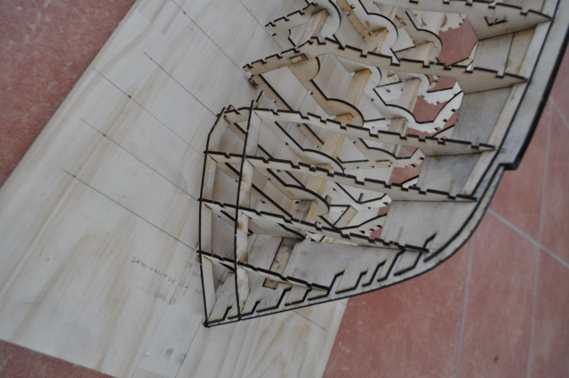 The Bow Section Showing Stringer Cutouts