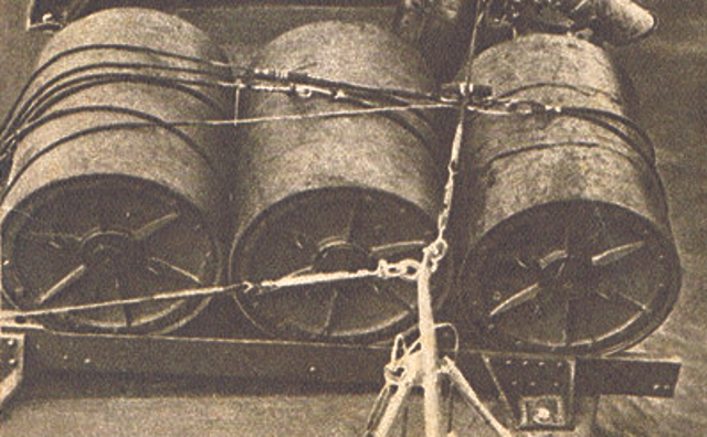Historical Photo of Schnellboot Depth Chargers