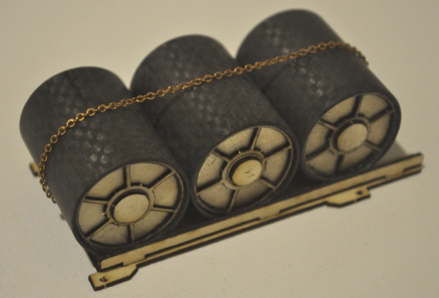 John's Finished Version of the Completed Schnellboot Depth Charge Rack (added Scaled Chain) - John Drain's Model PT-Boat Site