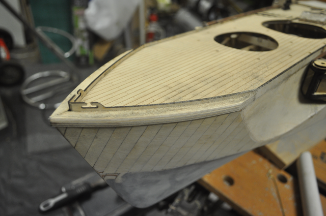 The Forepeak Sections Fitted and Sanded To Shape