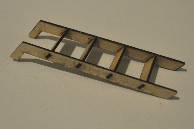My Design of the Ladder, Behind the Torpedo Tube on Each Side of the Kallotte - John Drain's Model Boat Site