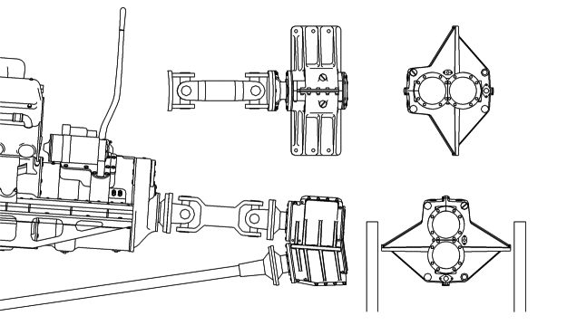 Pictures of the Wing Engine, Universal Joint Coupling, Vee Drive Gearbox and Propshaft - John Drain's Model PT-Boat Site