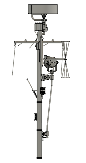 My AutoCAD version of the 20th Scale Vosper Mast - Top View - Large Version - John Drain's Model PT-Boat Site