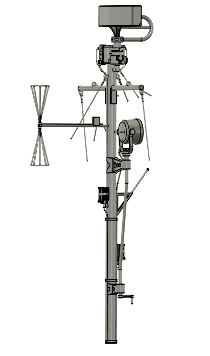My AutoCAD version of the 20th Scale Vosper Mast - Rear View - Large Version - John Drain's Model PT-Boat Site