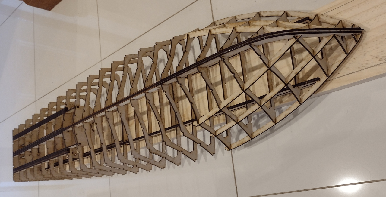 The Full Frame Kit version of the 20th Scale Vosper Hull - Large Version - John Drain's Model PT-Boat Site
