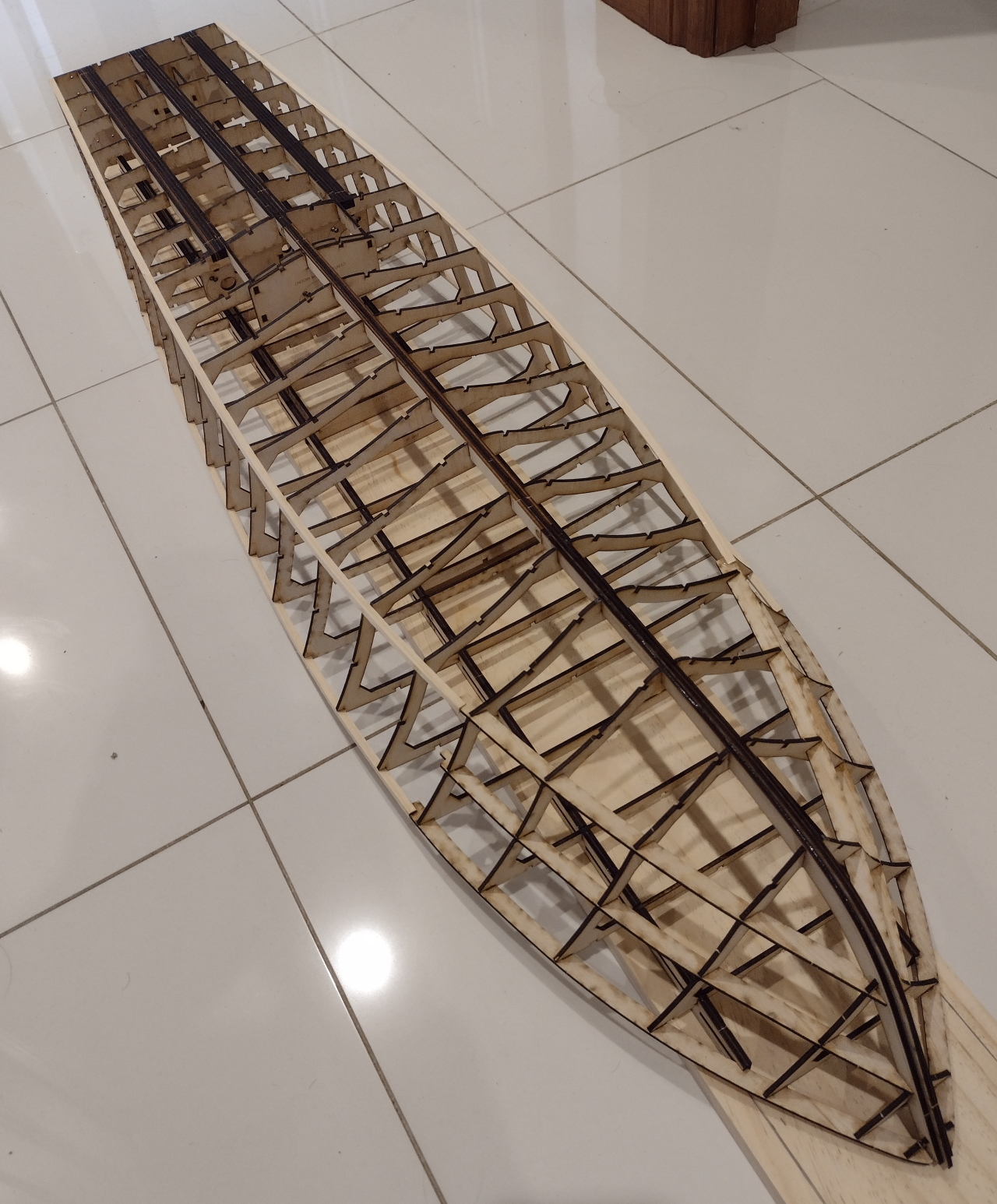 My AutoCAD version of the 20th Scale Vosper Hull with Deck Edge and Chine Stringers Added - Large Version - John Drain's Model PT-Boat Site