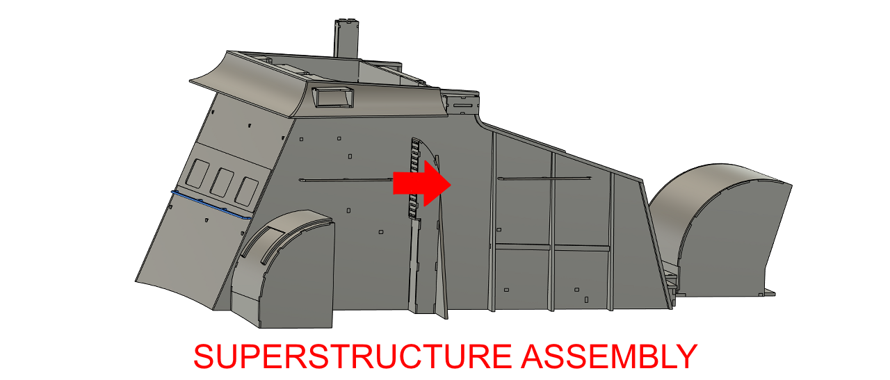 Click the Link for My AutoCAD version of the Superstructure Assembly - Animated as a Piece-by-Piece Video - John Drain's Model PT-Boat Site