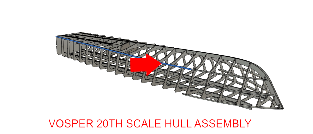 Click the Link for My AutoCAD version of the 20th Scale Vosper Hull - Full Assembly - Animated as a Piece-by-Piece Video - John Drain's Model PT-Boat Site