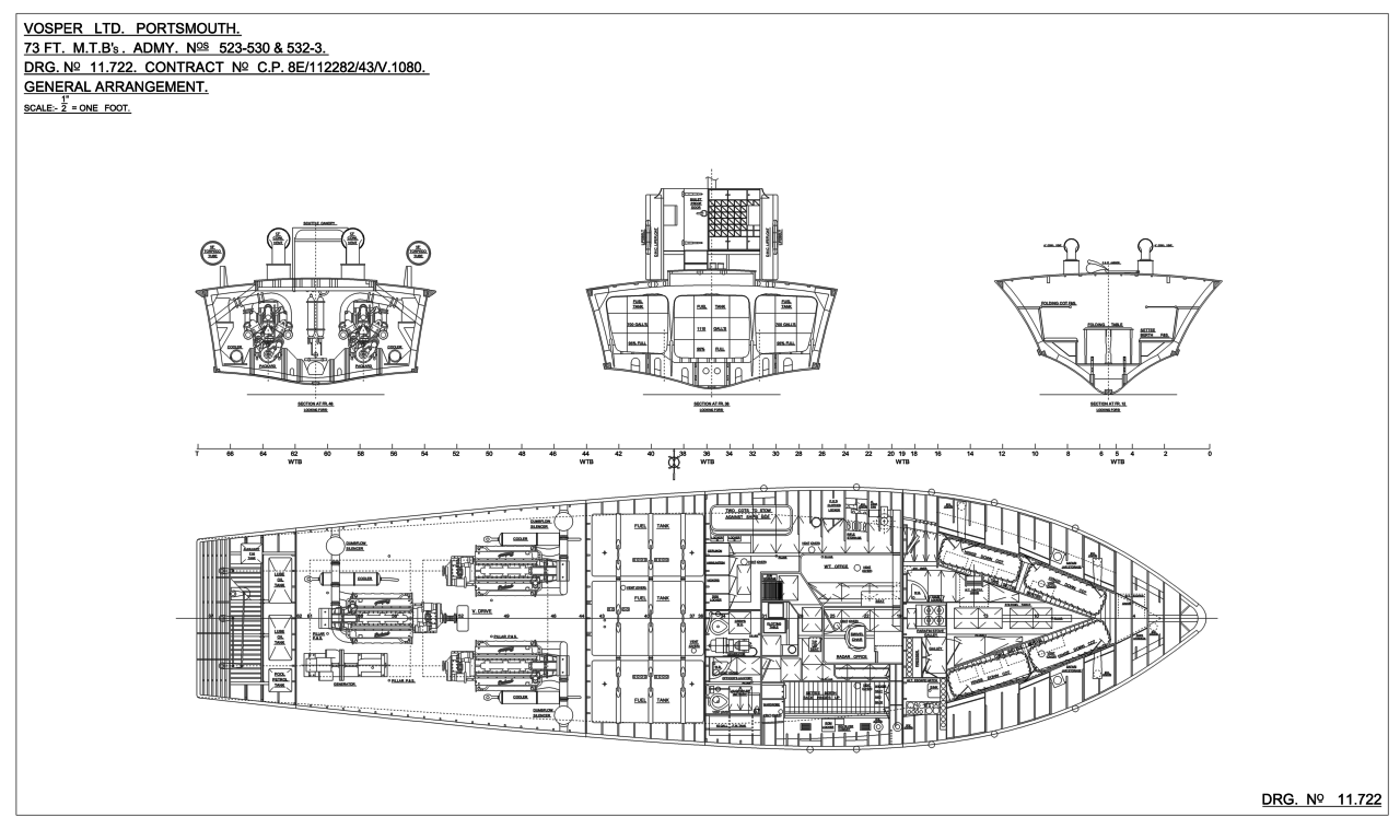My AutoCAD version of the MTB Drawing - John Drain's Model PT-Boat Site