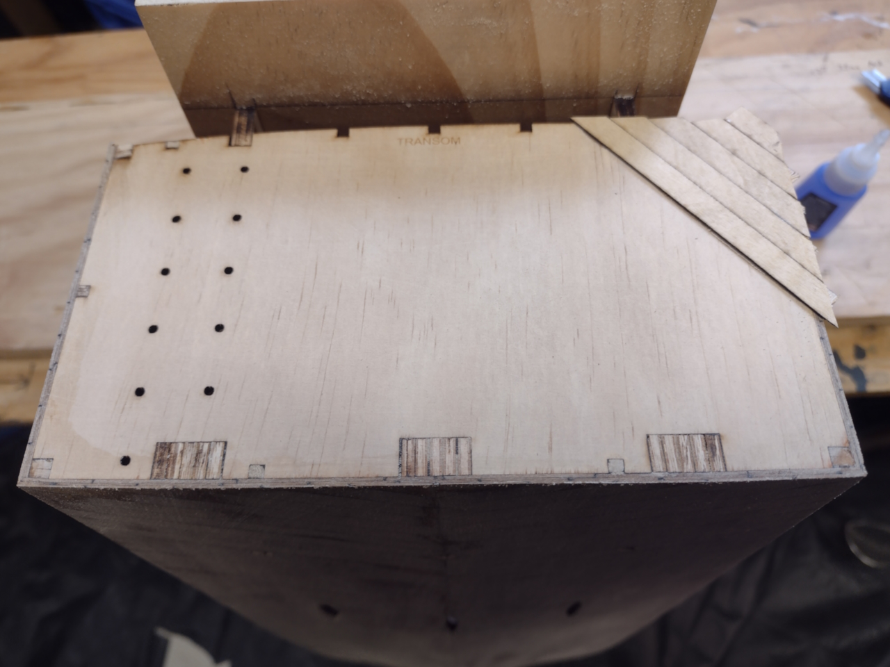 Planking the transom - John Drain's Model PT-Boat Site