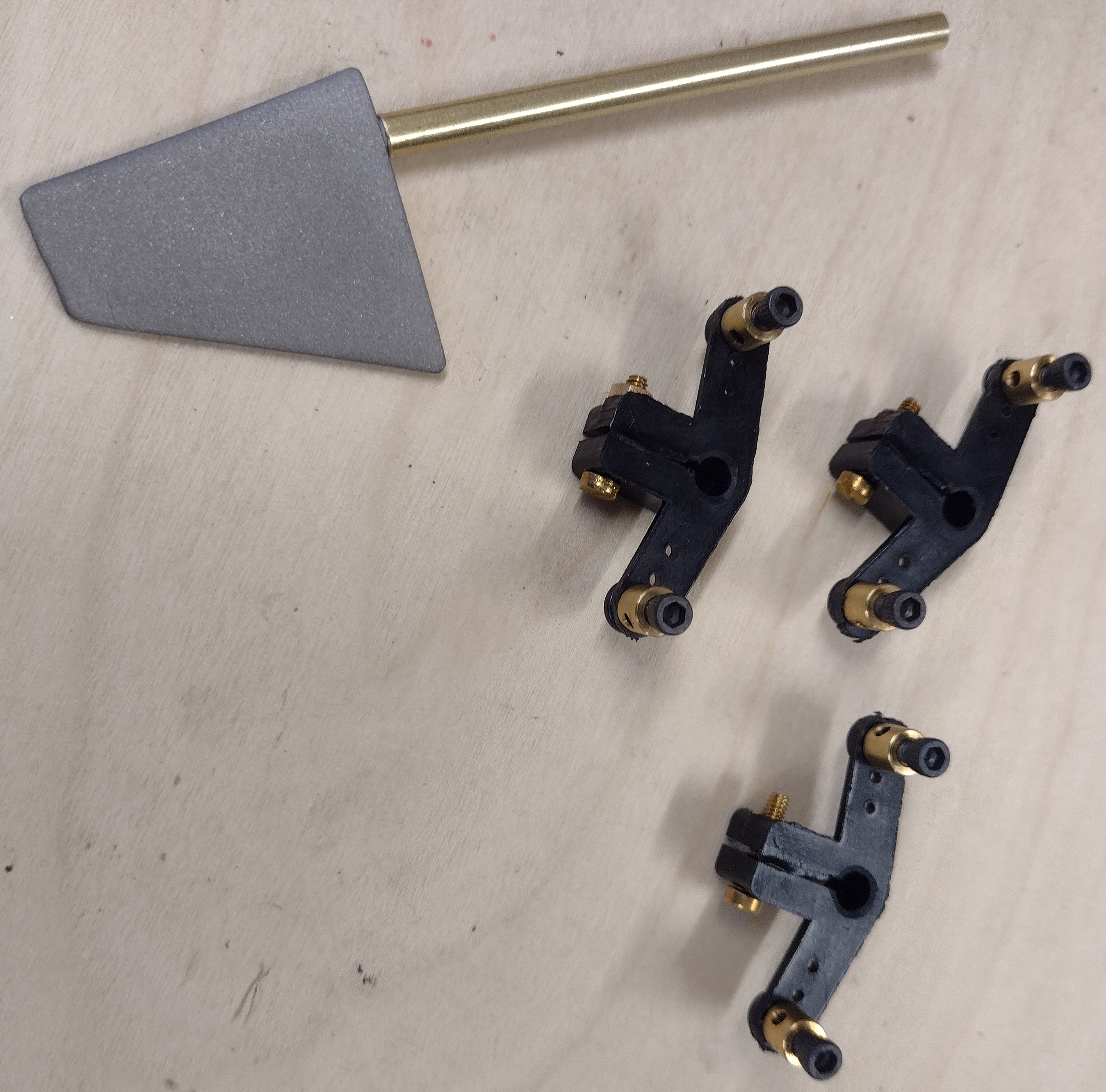 Rudder and rudder control arms. - John Drain's Model PT-Boat Site