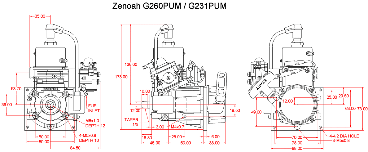 John's new, more accurate Zenoah Engine Design - John Drain's Model PT-Boat Site